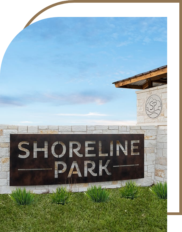 Shoreline Park community sign located in Boerne,TX