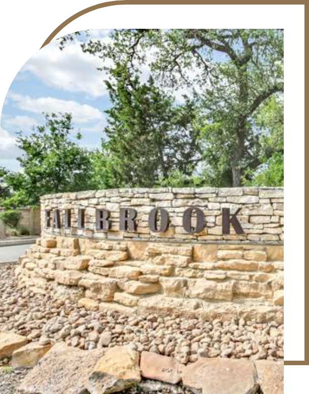 Fallbrook community sign located in Boerne, TX