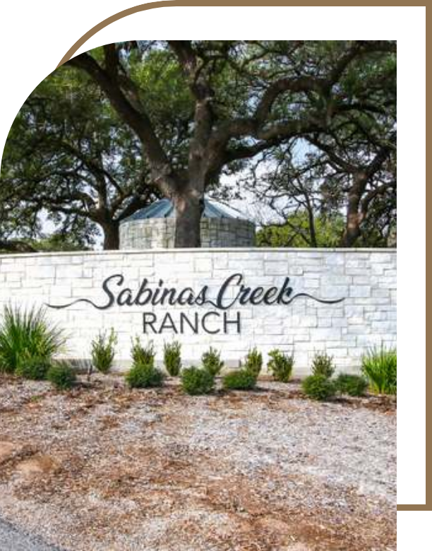 Sabinas Creek community sign located in Boerne, TX