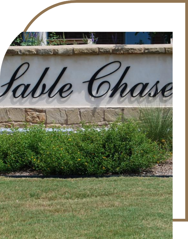 Sable Chase community sign located in Boerne, TX