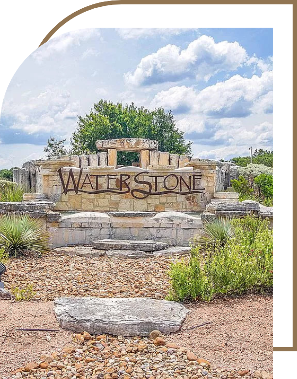 A Sign for the Waterstone Area located in Boerne, TX