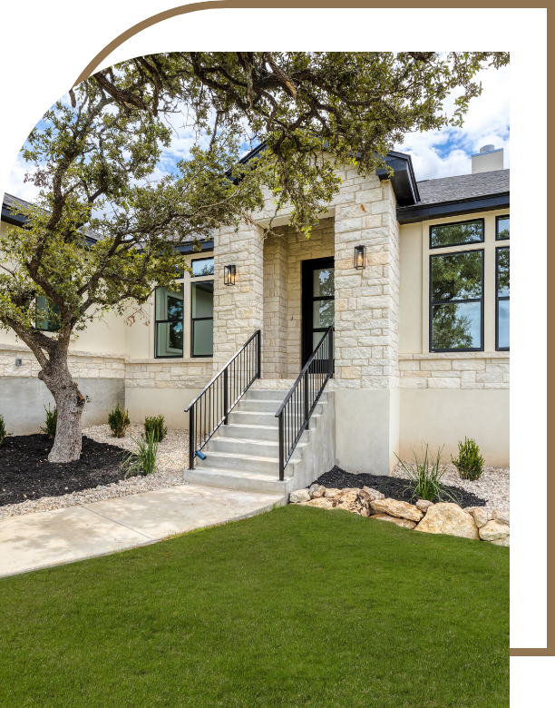 A house in Boerne, TX that is a representation of homes located in the Southern Oaks community.